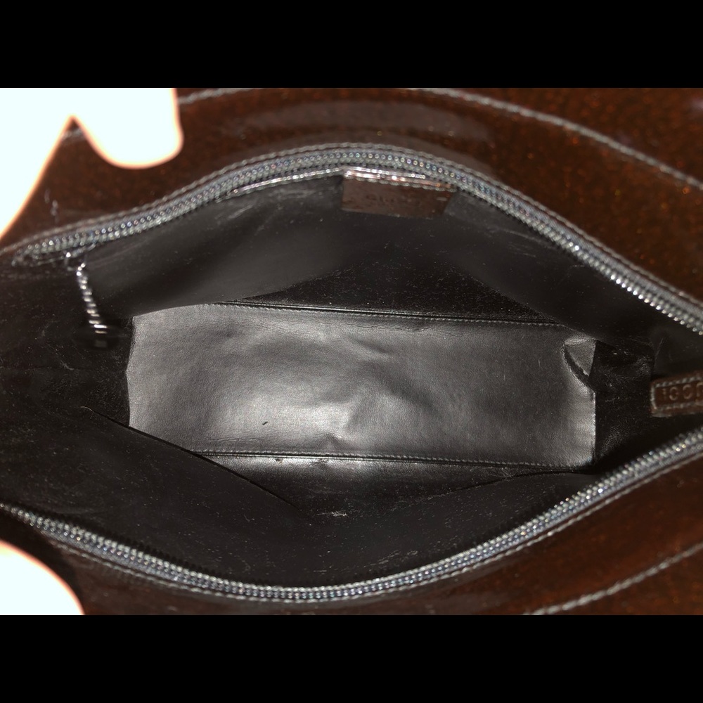Auth GUCCI vintage wine red burgundy leather bag - Picture 7 of 11